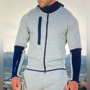 NWT Rawgear Protec Track Hoodie Athletic Performance Front Zip Pocket - Size S